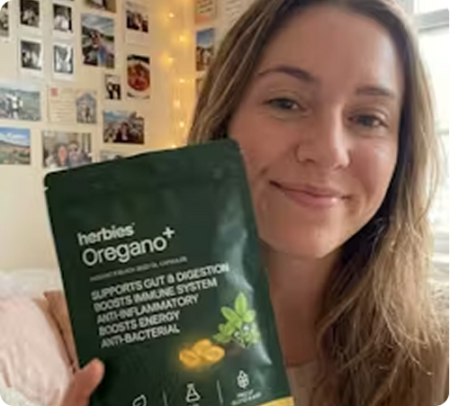 A Herbies customer with Oregano+