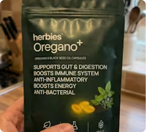 A Herbies customer with Oregano+