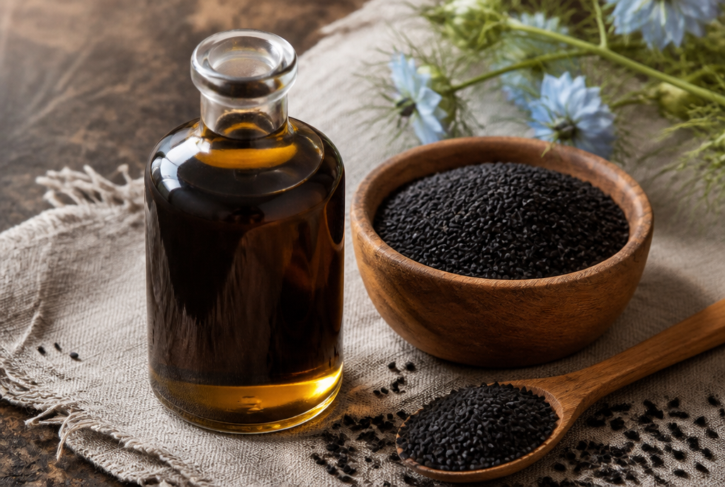 Cold-pressed black seed oil, the source of thymoquinone
